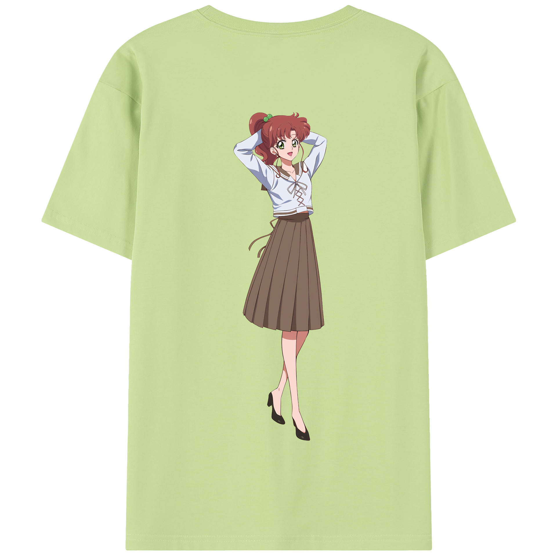 （画像用） 美少女戦士セーラームーン 木野 まこと きの まこと Sailor Moon Kino Makoto （セーラージュピター；Sailor Jupiter） 綿100％半袖Tシャツ（背面プリント）